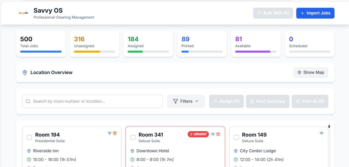 Cleaning Scheduler Demo